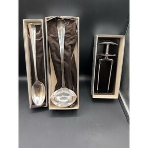 Vintage Gerity Collection Sterling Silver Plated Soup Ladle Spoon And Carve-ette
